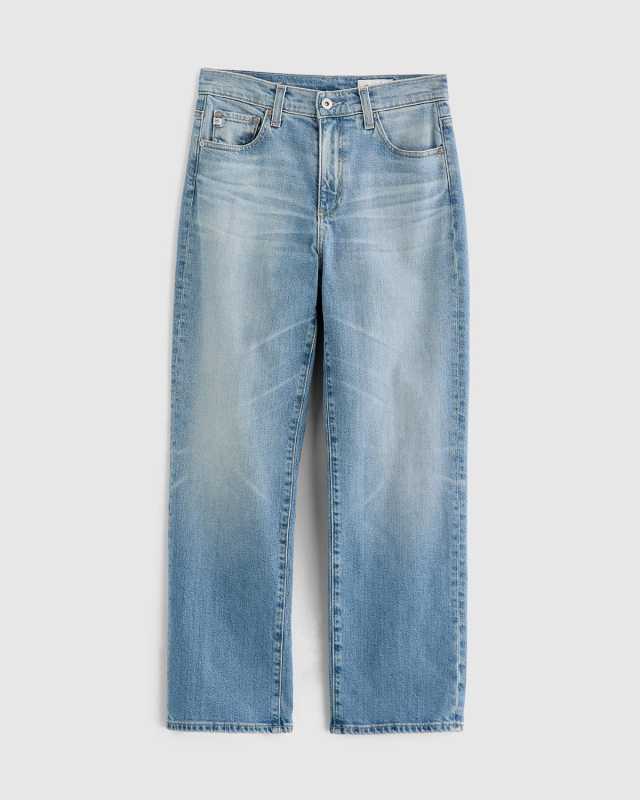 Brinley Mid-Rise Straight Crop Jeans